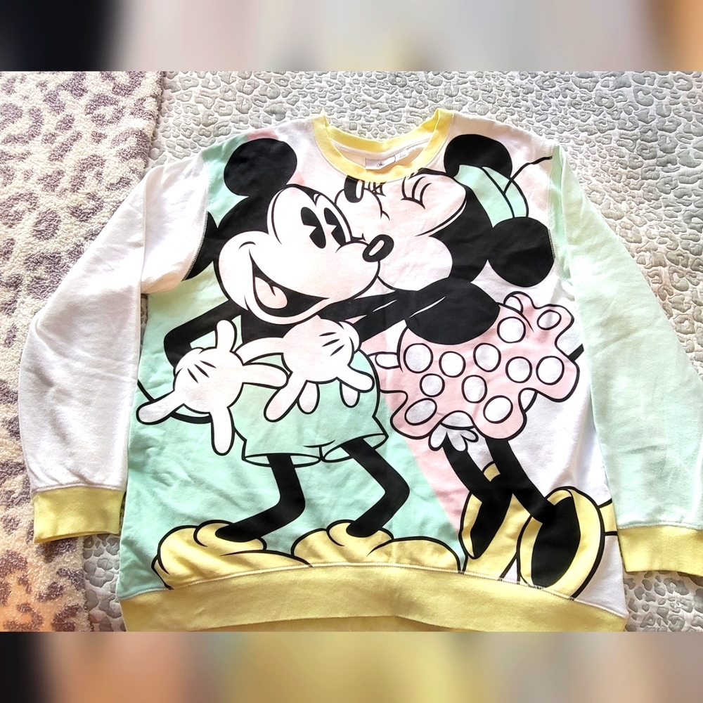 Disney Mickey and Minnie Crewneck - Pastel Colors